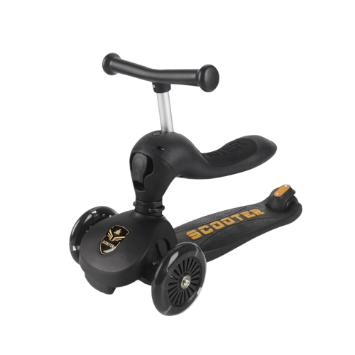 Самокат трансформер. Дитячий біговел трансформер 3 в 1 A1 Scooter Чорний ZC-2201Black фото