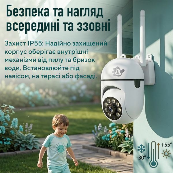 Видеоняня Wi-Fi A1 1080P &mdash; детская цифровая беспроводная IP камера 360&deg; с ночным видением и датчиком движения CA1-1080 фото